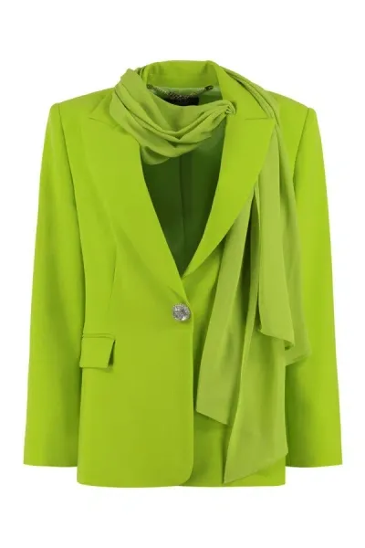 Clips Crepe Blazer In Green