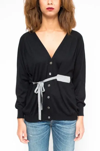 La Rose Cardigan Black