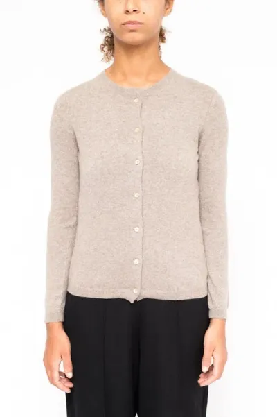 La Rose Cardigan Cashmere Beige In Multicolor