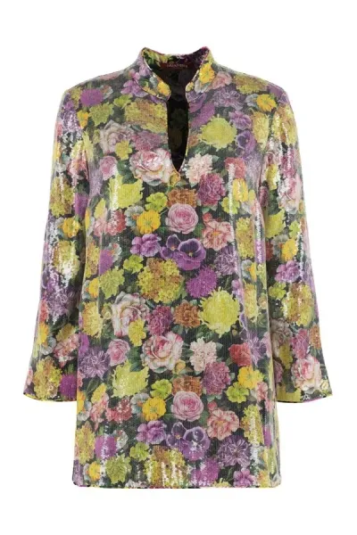 Max Mara Floral Blouse In Multi