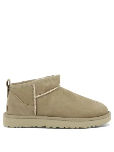 Ugg Classic Ultra Mini Suede Boot In Beige