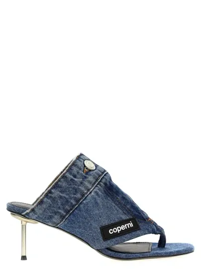 Coperni Denim Open Thong Sandals