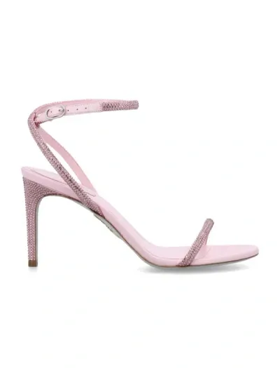 René Caovilla Women's Ellabrita Sandals 85 In Pink Satin Light Rose