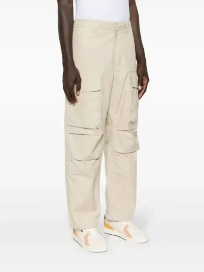 Stone Island Compass-badge Wide-leg Cargo Pants In V0090 Beige