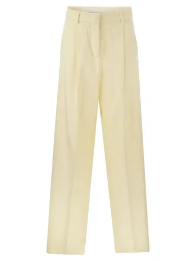 Sportmax Zirlo Pants In Vanilla