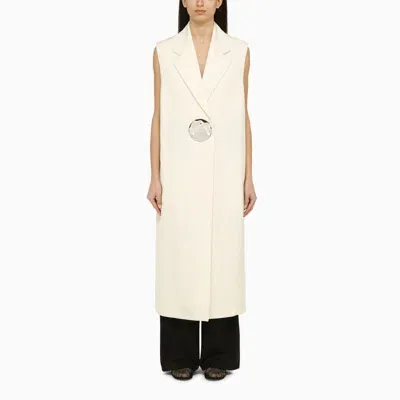 Jil Sander Sleeveless Tailored Vest In White