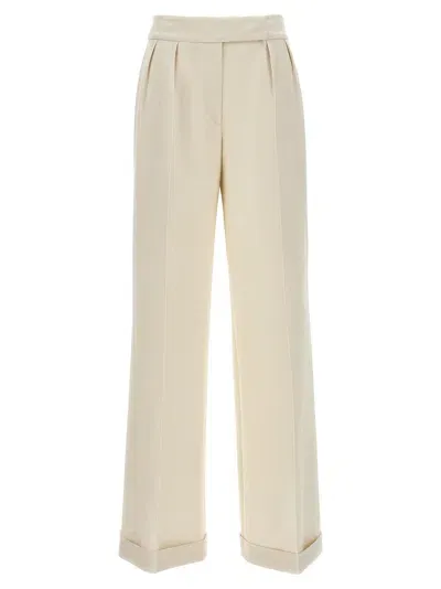 Kiton Loose Leg Pants In White