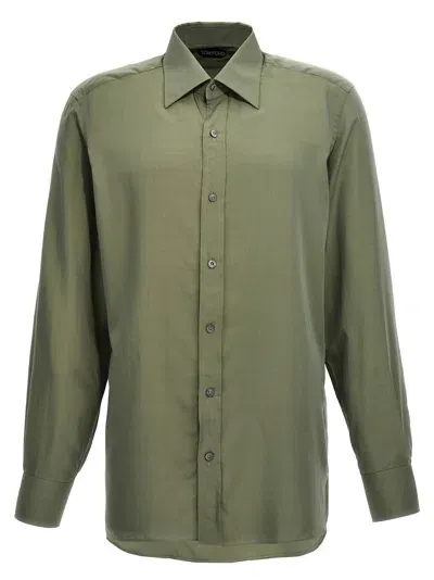 Tom Ford Parachute Shirt, Blouse In Green