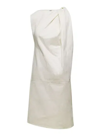 Totême Shourlder Twist Dress In White