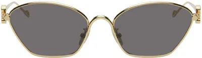 Loewe Gold Anagram Hexagonal Sunglasses In Shiny Endura Gold/sm