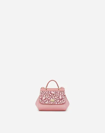 Dolce & Gabbana Borsa A Mano Sicily Mini In Rosa