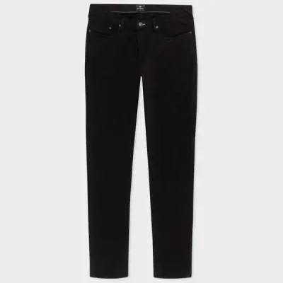 Ps By Paul Smith Tapered-fit Black Garment-dye Jeans