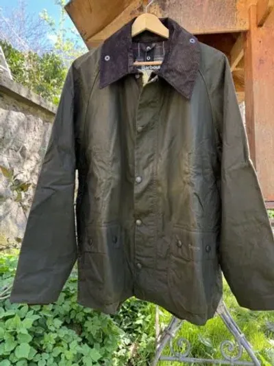 Pre-owned Barbour Wachsjacke Classic Bedale C42 Oliv Neu In Grün