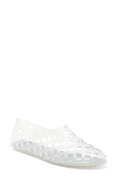 Jeffrey Campbell Jellz Slip-on In Clear Silver