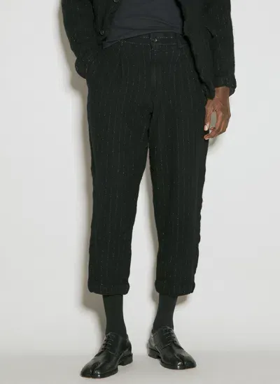 Comme Des Garçons Homme Deux Lame Pinstripe Pants In Black