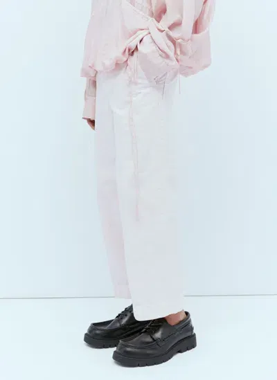 Dries Van Noten Twill Cargo Pants In Pink