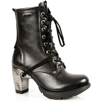 Pre-owned New Rock Rock Boots Womens Punk Gothic Stiefel - Style Tr001 S1 Schwarz - Damen