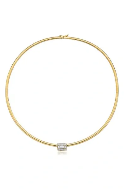 Mindi Mond 18kt Yellow Gold Clarity Cube Diamond Choker