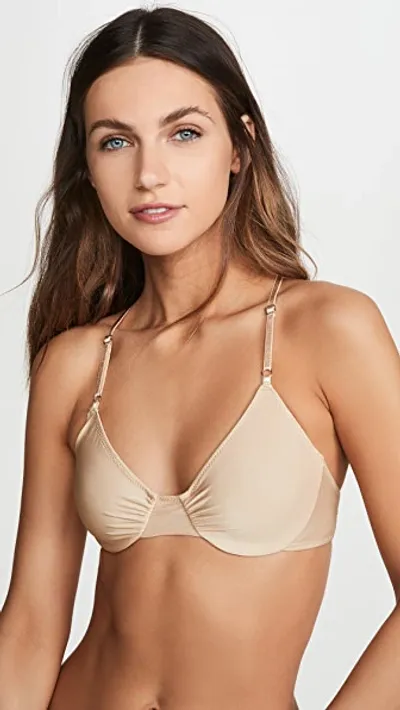 Only Hearts Second Skins Racer Back Bra In Almond