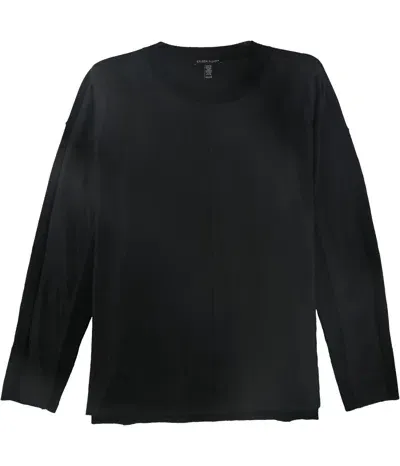 Pre-owned Eileen Fisher Damen Gemischte Medien Pullover Bluse In Schwarz