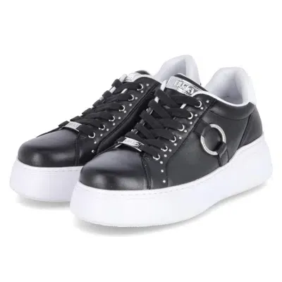 Pre-owned Liu •jo Liu Jo Damen Low Sneaker Tami 05 Schwarz Leder-synthetik-mix