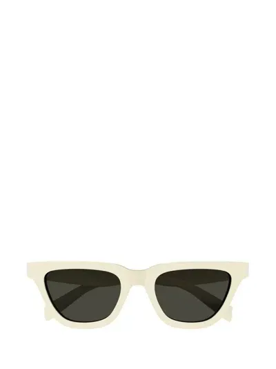 Saint Laurent Eyewear Square Frame Sunglasses In White