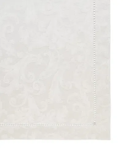 Sferra Plume Jacquard 70" X 144" Tablecloth In Parchment