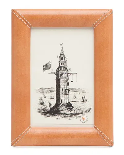 Pigeon & Poodle Eton Leather Frame, 4x6 In Camel