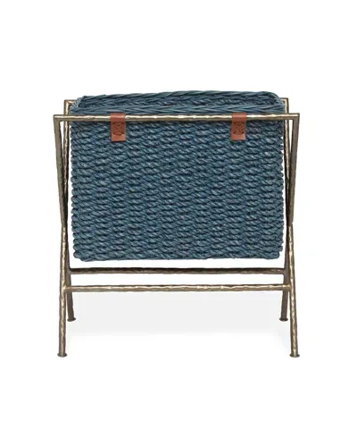 Pigeon & Poodle Hemley Magazine Rack In Navy