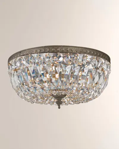 Swarovski Spectra 3-light Ceiling Mount Light In English Bronze