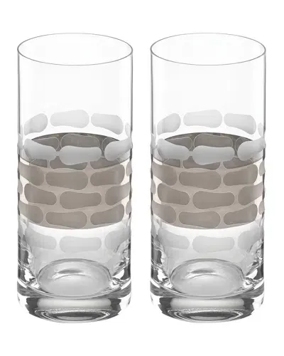 Michael Wainwright Truro Highball Glasses, Set Of 2 In Platinum