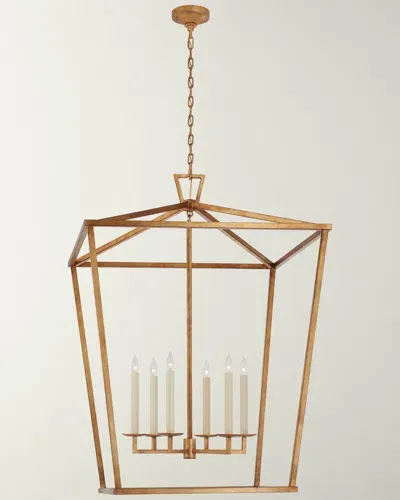 Visual Comfort Signature Darlana Xxl Lantern By Chapman & Myers In Gold