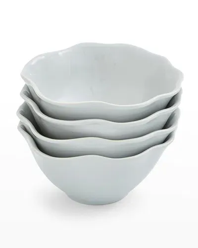 Portmeirion Sophie Conran Floret All-purpose Bowls, Set Of 4 In Dove Grey