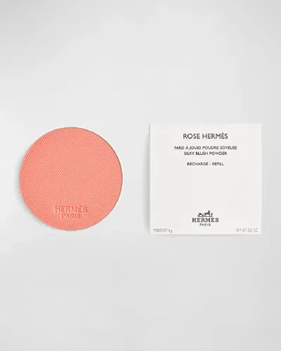 Hermes Rose  Silky Blush Powder Refill In 23 Rose Blush