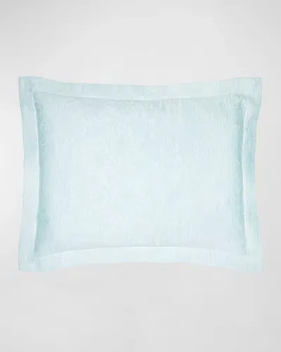 Sferra Aldino Standard Cotton Sham In Aquamarine