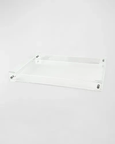 Tizo Lucite Tray With Handle In Clear