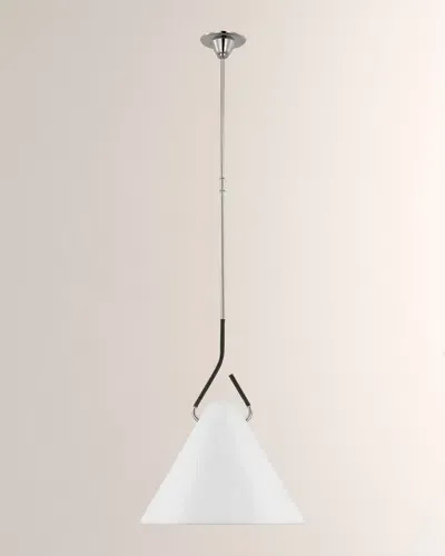 Visual Comfort Signature Laken 19" Pendant Light By Amber Lewis In Polished Nickel