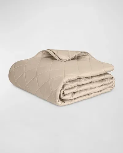 Matouk Nocturne Twin Quilt In Khaki