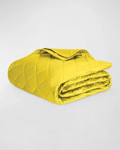 Matouk Nocturne Quilt Full/queen Quilt In Lemon