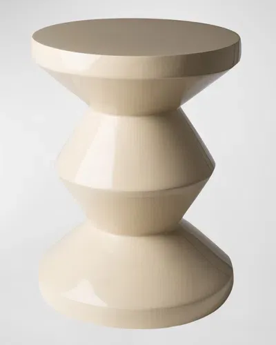 Polspotten Zig Zag Stool In Beige