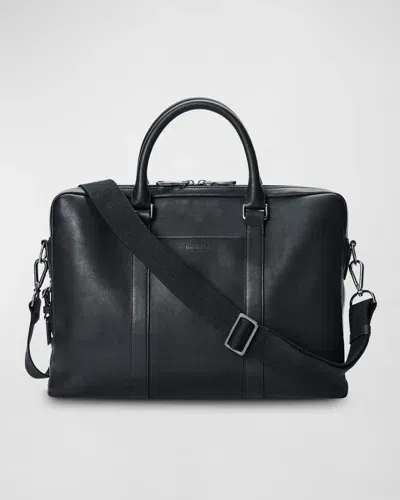 Shinola Men's Navigator Leather Laptop Briefcase In Black