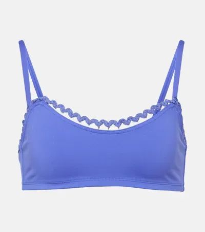 Eres Move Ricrac-trimmed Bikini Top In Purple