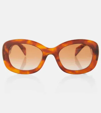 Prada Oversize-sonnenbrille In Brown