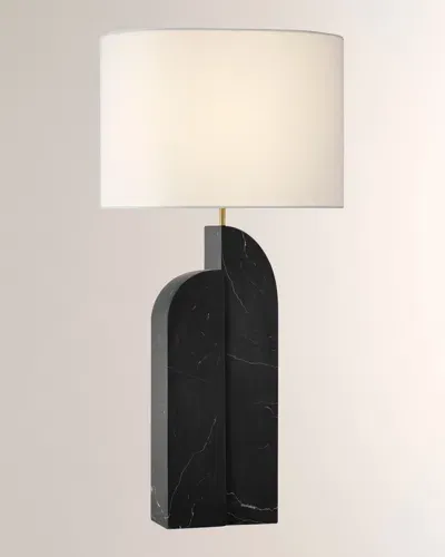 Visual Comfort Signature Savoye Large Left Table Lamp By Kelly Wearstler In Black Marble