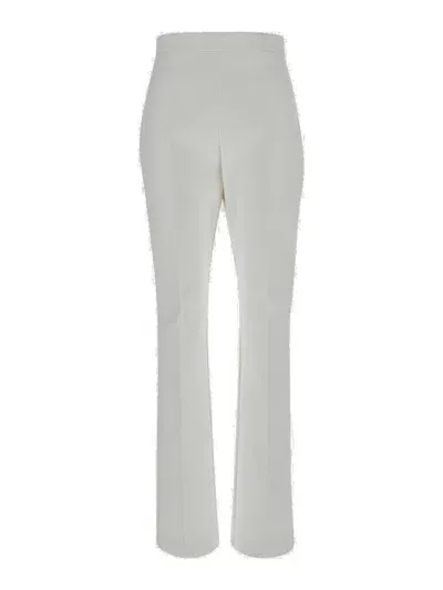 Sportmax High Waist Straight Leg Pants In White