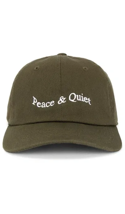 Museum Of Peace And Quiet Wordmark Dad Hat In 橄榄色