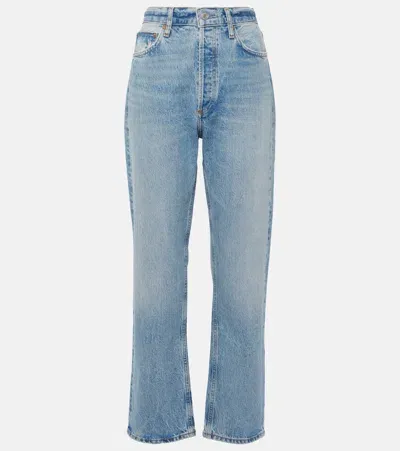 Agolde 90s Pinch Waist: High Rise Straight Jeans Infinite In Blue