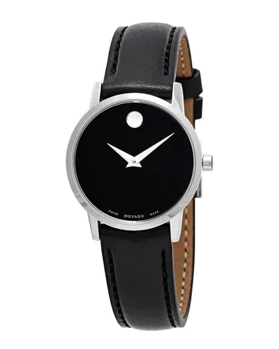 Movado Classic Museum Quartz Analog Watch In Black/silver