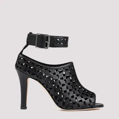 Manolo Blahnik Yoth Tingah 105 Calf Leather Sandals In Black