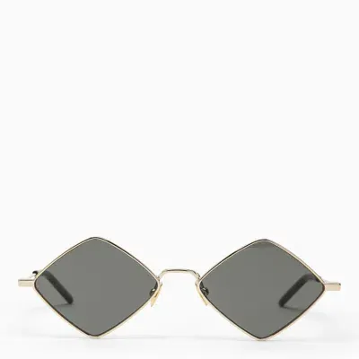 Saint Laurent Diamond Gold Sunglasses In Metal